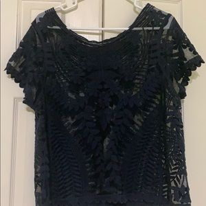 Women’s lace top in Navy Blue